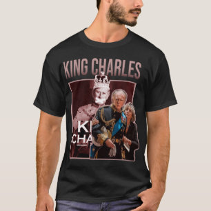 Camiseta retro engraçado do rei Charles