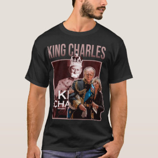 Camiseta retro engraçado do rei Charles