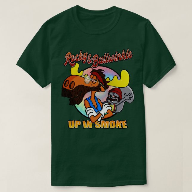 Camiseta Retrô Engraçado Em design De Fumo (Frente do Design)