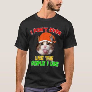 Camiseta Retro Engraçado Eu nem gosto das Pessoas que gosto