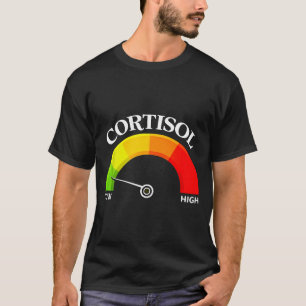 Camiseta Retro engraçado níveis baixos de cortisol v meme