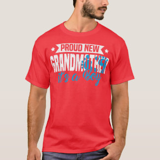 Camiseta Retro Engraçado Nova Avó Orgulhosa É Um Menino Gen