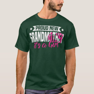 Camiseta Retro Engraçado Nova Avó Orgulhosa É Uma Garota