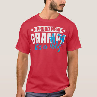 Camiseta Retro Engraçado Novo vovô, é um Menino Gênero Rev