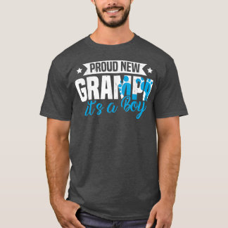 Camiseta Retro Engraçado Novo vovô, é um Menino Gênero Rev
