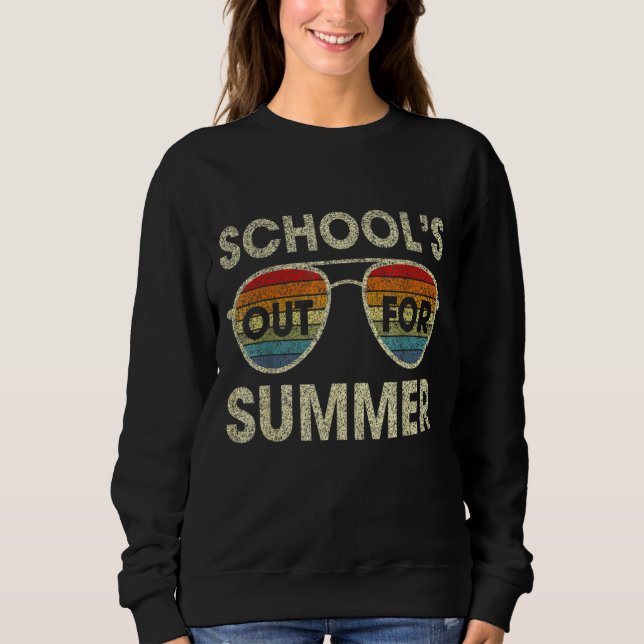 Camiseta Retro Escolas Fora Para O Verão (Frente)