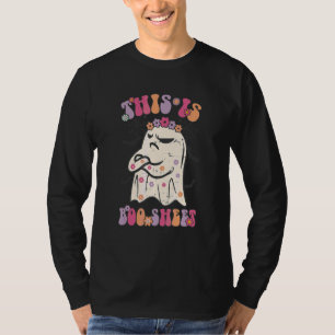 Camiseta Retrô Esta é uma Folha de Boo Fofa Assustadora Gro