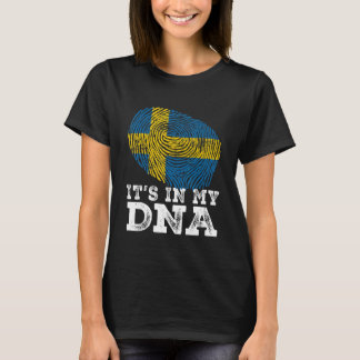 Camiseta Retro Está em Minha Suecia do Dna Sinalizador Impr