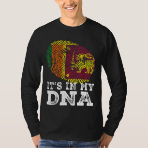 Camiseta Retro Está na Impressão Digital do Meu Dna Sri Lan