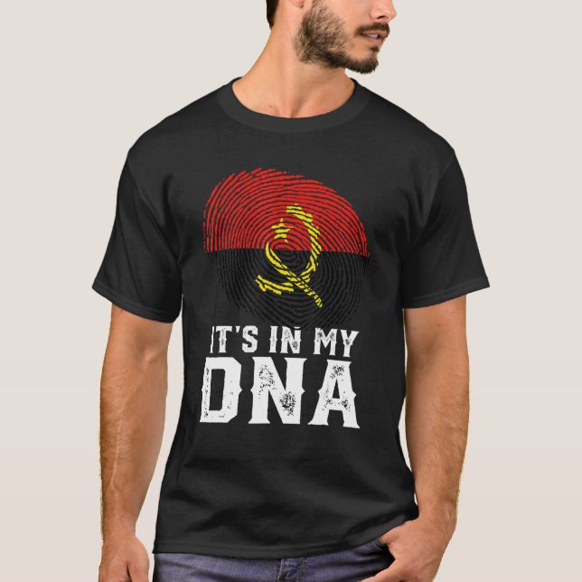 Camiseta Retrô está na minha bandeira de Dna Impressão Digi (Frente)