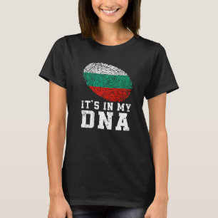 Camiseta Retro Está no Meu Dna Bulgária Bandeira Patriótica