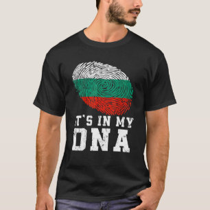 Camiseta Retro Está no Meu Dna Bulgária Bandeira Patriótica