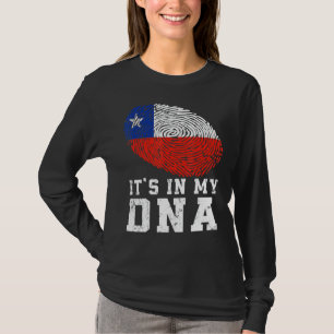 Camiseta Retro Está no Meu Dna Chile Flag Patriotic