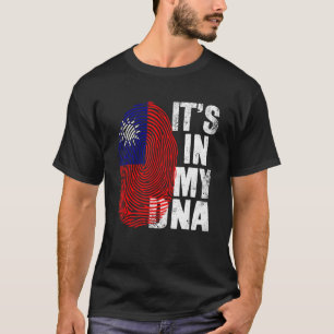 Camiseta Retro Está no meu DNA Taiwan Impressão Digital em