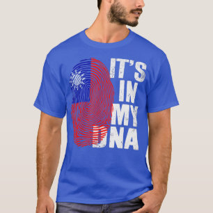 Camiseta Retro Está no meu DNA Taiwan Impressão Digital em