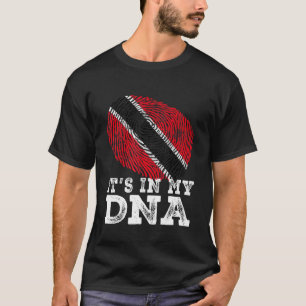 Camiseta Retro Está no Meu Dna Trinidad e Tobago Flag Fing
