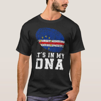 Camiseta Retro Está no Patriótico da Bandeira Dna Cabo Verd