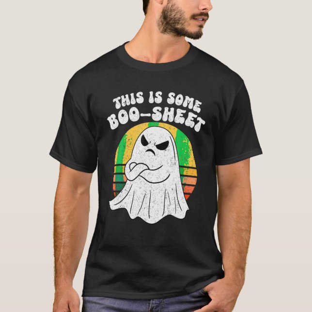 Camiseta Retro, Este É Um Halloween Da Época De Boo Sheet S (Frente)