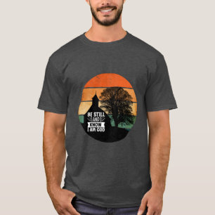 Camiseta Retro Esteja E Saiba Que Eu Sou Deus