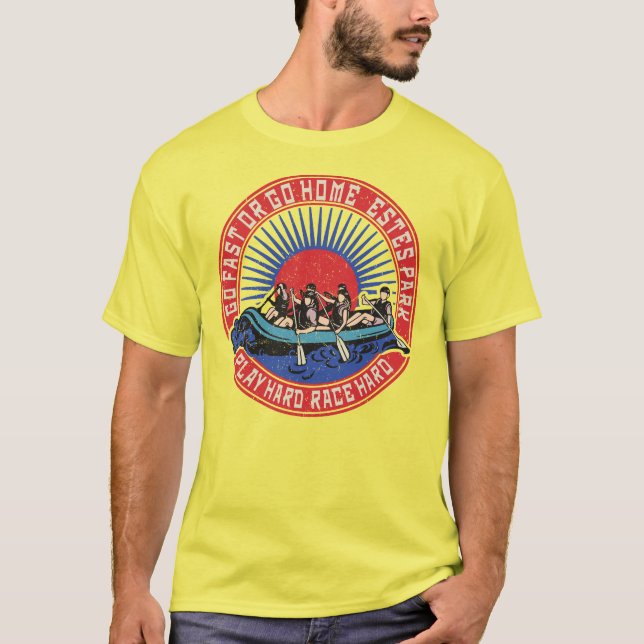Camiseta Retro Estes Park Rafting. (Frente)