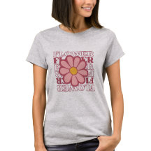 Camiseta Retro Estética Flor.