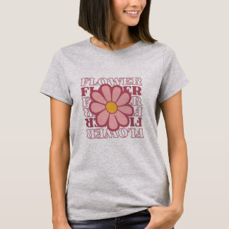 Camiseta Retro Estética Flor.