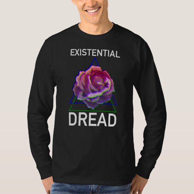 Camiseta Retro Estético de Rosa de Pão Existente (Frente)