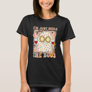 Camiseta Retro Estou Aqui Só Para Os Vaias Dia Das Bruxas A