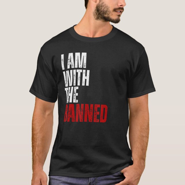 Camiseta Retro, estou com o verme de livros proibidos (Frente)