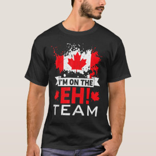 Camiseta Retro, estou no Eh Team Maple Leaf Canadian Flag