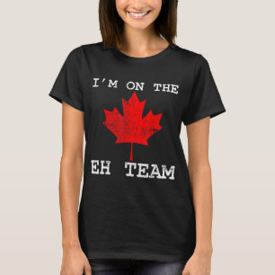 Camiseta Retro, estou no Eh Team Maple Leaf Canadian Flag