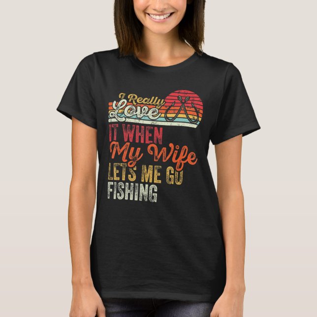 Camiseta Retro, Eu Amo-O Mesmo Quando A Minha Esposa Deixa- (Frente)