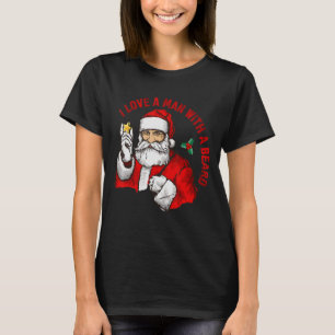 Camiseta Retro Eu Amo Um Homem Com Um Cristo De Papais noei