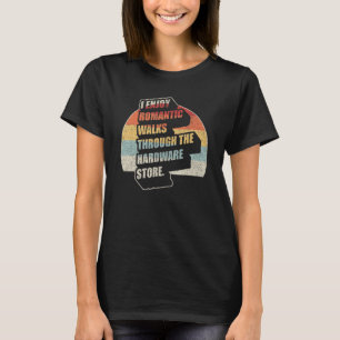 Camiseta Retro Eu Desfruto De Caminhos Românticos Através D