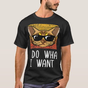 Camiseta Retrô Eu Faço O Que Quero Gata Mãe De Gato Bengal