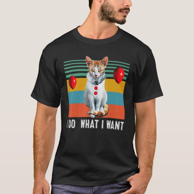 Camiseta Retro Eu Faço O Que Quero   Gato Gatito (Frente)