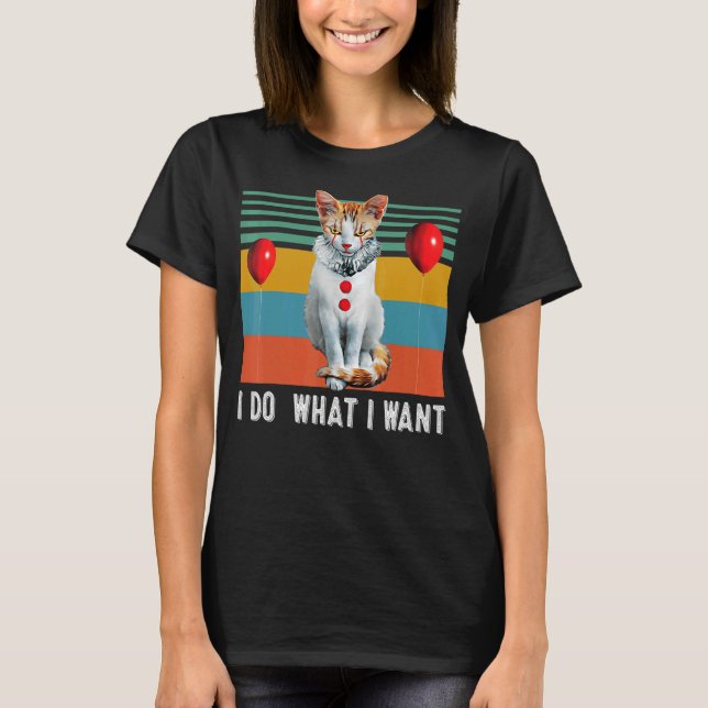 Camiseta Retro Eu Faço O Que Quero Gato Gato (Frente)