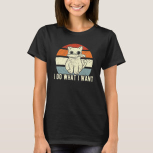 Camiseta Retro Eu Faço O Que Quero Um Gato Assassino Com Fa