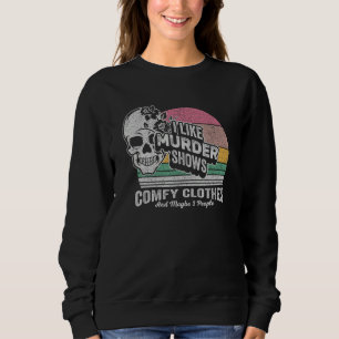 Camiseta Retro Eu Gosto De Assassinato Mostra Roupas Compos