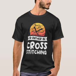 Camiseta Retro Eu Preferencialmente Crochet Quilti