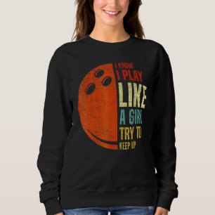 Camiseta Retro Eu Sei Que Eu Toco Como Uma Garota Tentando