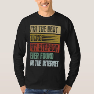 Camiseta Retro Eu Sou a Melhor Coisa Que Meu Enteado Já Enc
