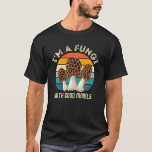 Camiseta Retro Eu Sou Um FUNGI Com BOM MORELS - Engraçado 