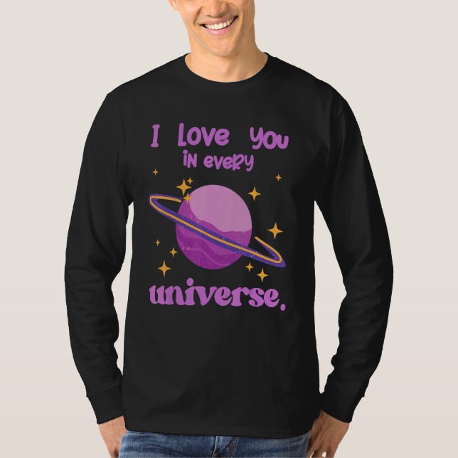 Camiseta Retro Eu Te Amo Em Todos Os Meninos Universos Meni (Frente)