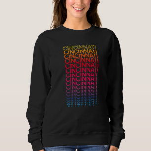 Camiseta Retro Eua Colorful City Nostalgic Cincinnati