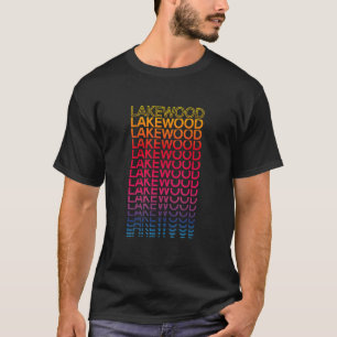 Camiseta Retro Eua Colorful City Nostalgic Lakewood