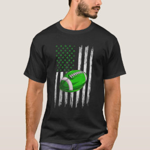 Camiseta Retro EUA Flag Football Shamrock Sports Rua, Patr