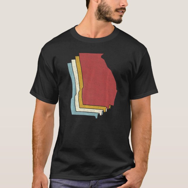 Camiseta Retro EUA State Vintage Map Georgia (Frente)