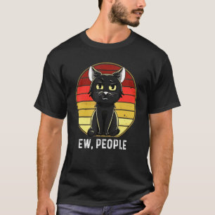 Camiseta Retro Ew Pessoas Gato Preto