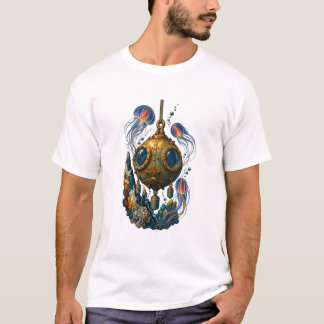 Camiseta Retro Expedição Bathysphere Abissal